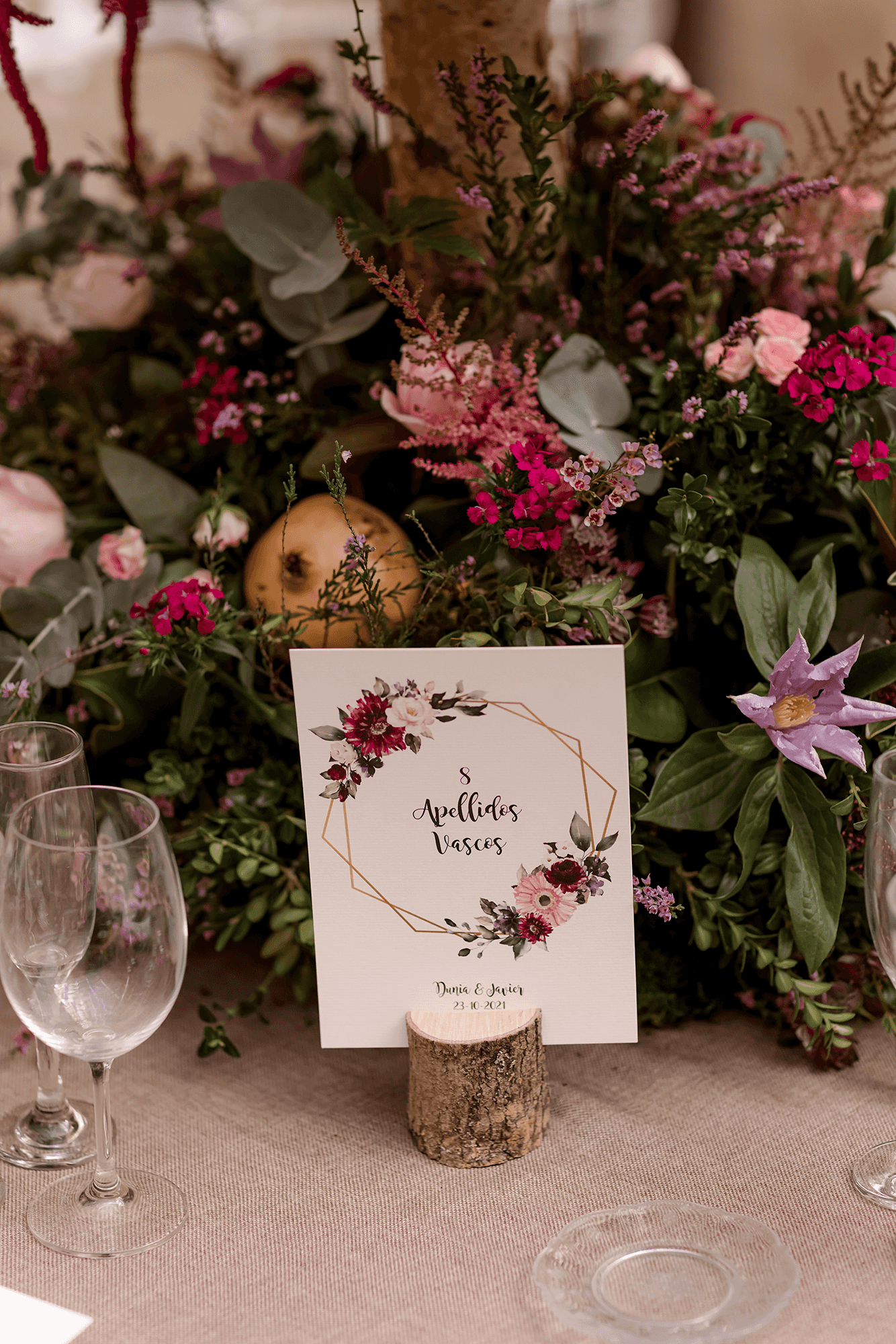 Invitación con flores